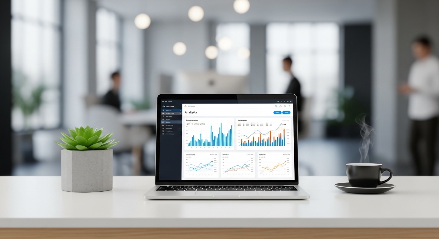 Website analytics and performance dashboard used in strategy planning